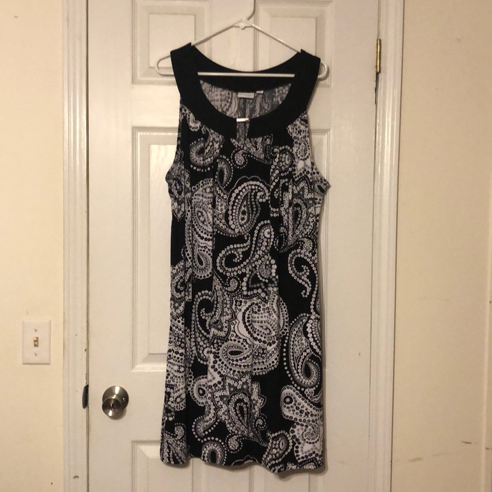 Kim Rogers 3X Sleeveless Black & White Dress